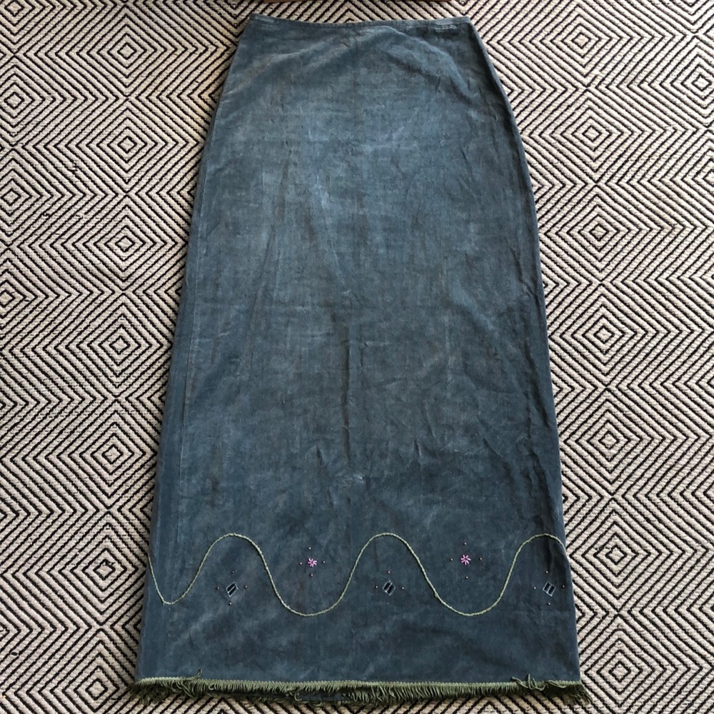 Elegant Blue Maxi Skirt